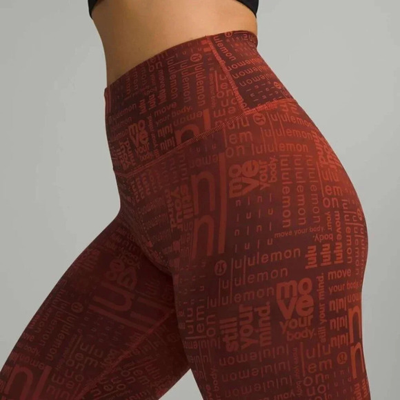 Lululemon Wunder Train Contour Fit  High-Rise Tight 28" Lululemon Ombre Red | 2 - Picture 1 of 10